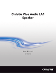 Christie Vive Audio LA1 Speaker User Manual