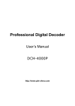 User Manual of DCH-4000P-ver D