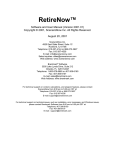 RetireNow v. 2001.01 User Manual