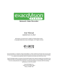 exacqVision User Manual - March 8, 2006