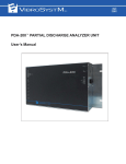 PDA-200™ PARTIAL DISCHARGE ANALYZER UNIT User`s Manual