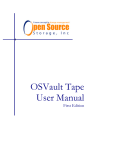 OSVault Tape User Manual (Version 4.x)