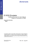 E1/E20 Emulator Additional Document for User`s Manual