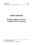 USER`S MANUAL Profibus Option Card For Toshiba VF