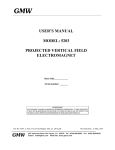 user`s manual model: 5203 projected vertical field