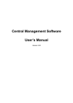 Central Management Software User`s Manual