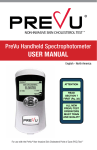 USER MANUAL - PREVU Non-Invasive Cholesterol Test