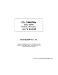 COLORMETRY User`s Manual