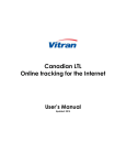 Canadian LTL Online tracking for the Internet User`s Manual