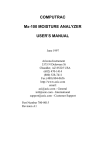 (Computrac) MX-100 Moisture Analyzer User`s Manual254263