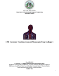 Progress Report Example - Electrical and Computer Engineering