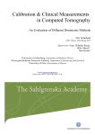 Calibration & Clinical Measurements in Computed Tomography