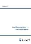 LUVIT Resource Centre 1.4 Administrator Manual