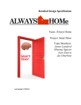 Detailed Design Specification Team: Always Home Project: Smart