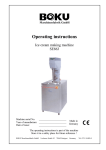 operating manual - BOKU Classic Eismaschinen