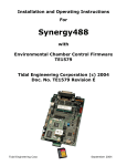 Synergy488 Application Manual for Environmental Chamber