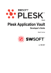 Plesk Application Vault Developer`s Guide