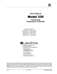 Model 330 Model 330 - Lake Shore Cryotronics, Inc.