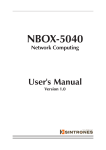 Manual SINTRONES NBOX-5040