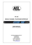 User Manual PS 150 [ASL]