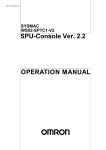 WS02-SPTC1-V2 SYSMAC SPU-Console Ver. 2.2 OPERAION