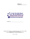 Generations® Home Care System Help and Support