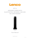 BTT-2 SPEAKER TOWER WITH BLUETOOTH®, FM RADIO