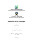 Wireless Networks for Mobile Robots - Robotics UWA