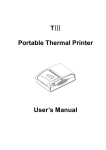 TⅢ Portable Thermal Printer User`s Manual - sprt
