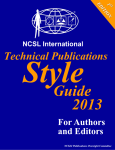 NCSL International Technical Publications Style Guide