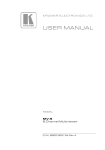 USER MANUAL - Kramer Electronics