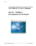 ACT-REACT User`s Manual Part II – MSHELL Development