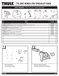 thule 770 honda crv roof rack installation instructions user manual