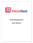 Cash Management User Manual