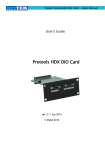 Mytek Ptools-HD DIO Card - User Manual