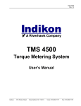 TMS 4500 – Torque Metering System – User`s Manual