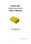 Hydro Sim User`s Manual