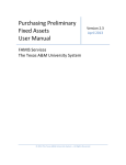Purchasing Preliminary Fixed Assets User Manual
