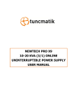 Newtech Pro X9 10-20kVA English User Manual