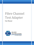 Fibre Channel Test Adapter User Manual