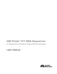 ABI PRISM® 377 DNA Sequencer User`s Manual