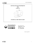 V4 Ceiling Lift TECHNICAL DOCUMENTATION