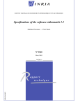 Specifications of the software videomatch 1.1