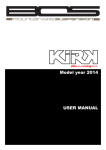 Model year 2014 USER MANUAL