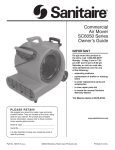 user`s manual - Sanitaire, Hoover, Royal, Oreck, Commercial