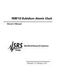 PERF10 Rubidium Atomic Clock