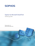 Sophos for Microsoft SharePoint startup guide