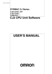 SYSMAC CJ Series CJ2 CPU Unit Software USER`S MANUAL