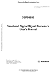 DSP56652 Baseband Digital Signal Processor User`s Manual