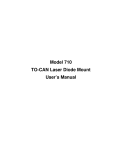 Model 710 TO-CAN Laser Diode Mount User`s Manual
